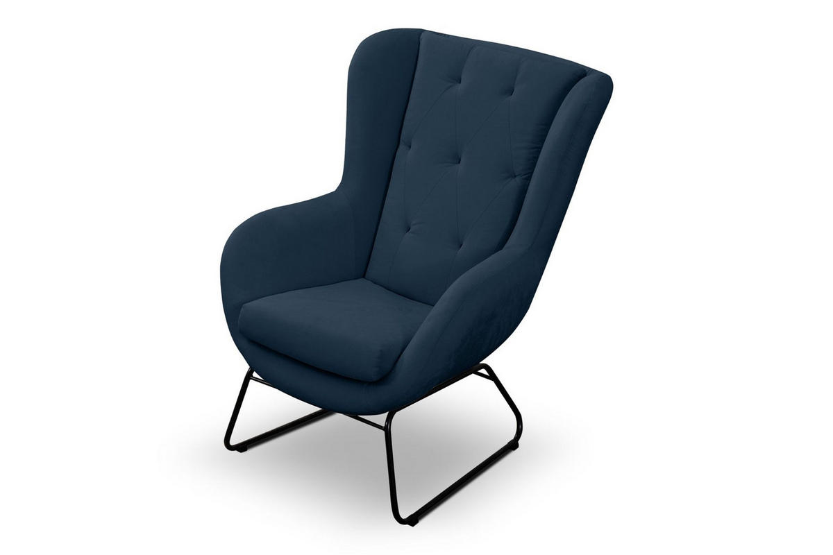 SESSEL Artemis In Kronos - Blau, Holzwerkstoff/Textil (80/105/100cm) - Fun Möbel