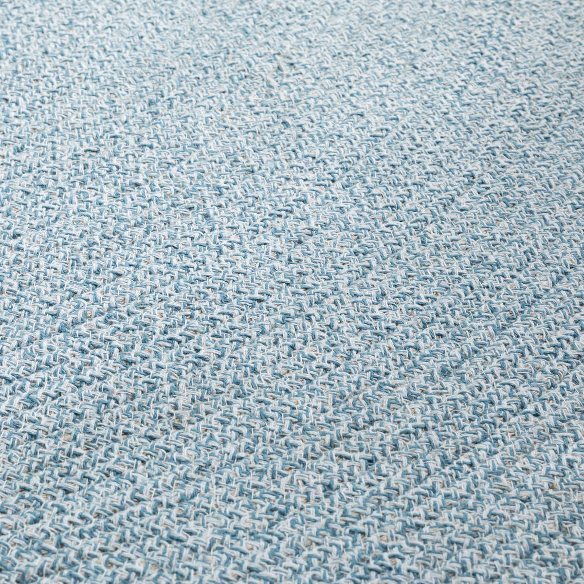 HANDWEBTEPPICH 100/100 cm Bali Plain - Blau, Naturmaterialien (100/100cm) - Steffensmeier