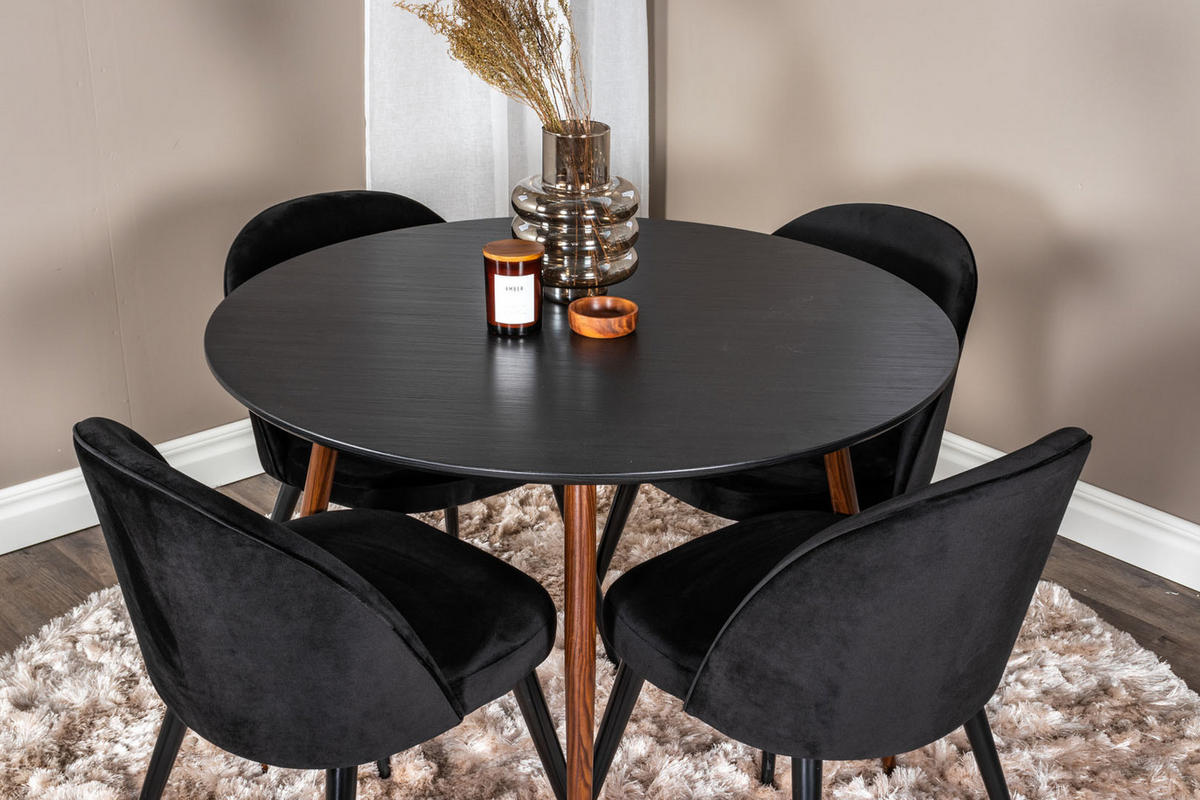TISCHGRUPPE Schwarz - Schwarz, Holzwerkstoff (100/75/100cm) - ebuy24