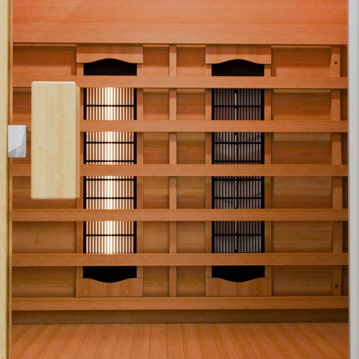 INFRAROTKABINE Oslo mit Triplex-Heizsystem & Hemlockholz - Naturfarben, Holz (120/190/100cm) - Artsauna