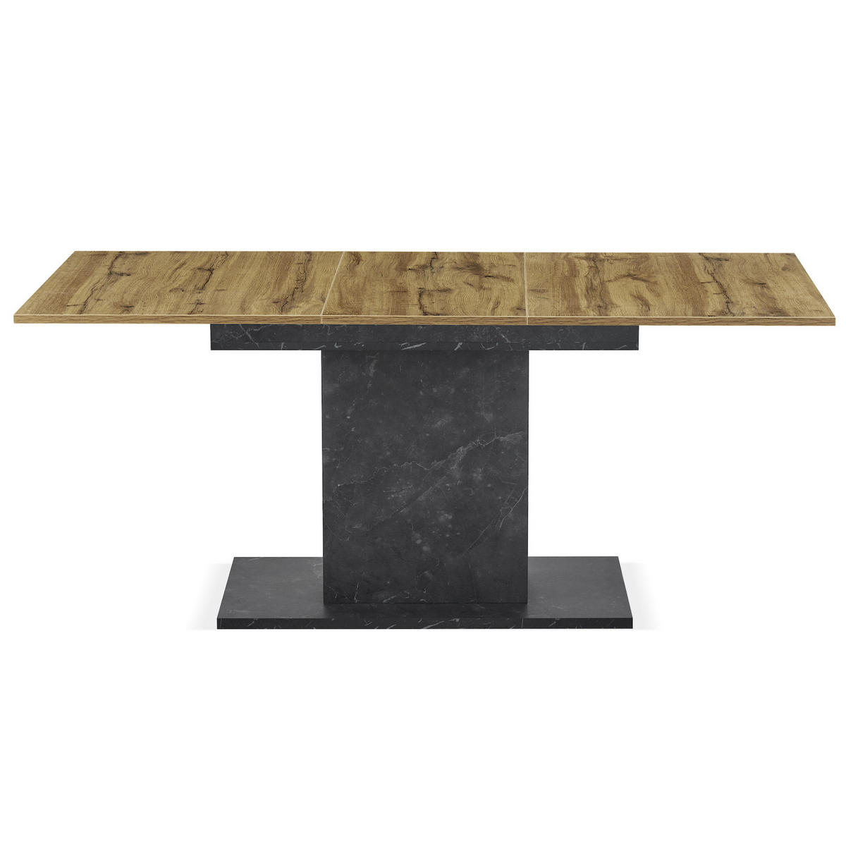 ESSTISCH BOSCO 120-160/80/76 cm - Honigeiche/Anthrazit, Holzwerkstoff (80/120/76cm) - B&D Home