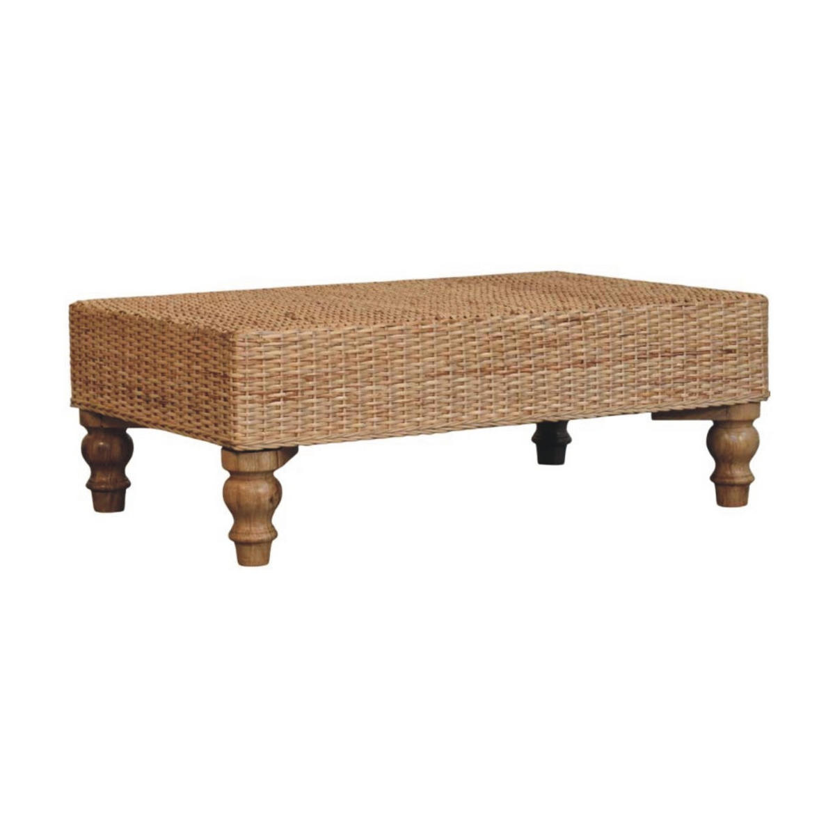 KONFERENČNÍ STOLEK Regency z masivního dřeva s výpletem, hnědý - hnědá, dřevo (56/86/31cm) - Artisan Furniture