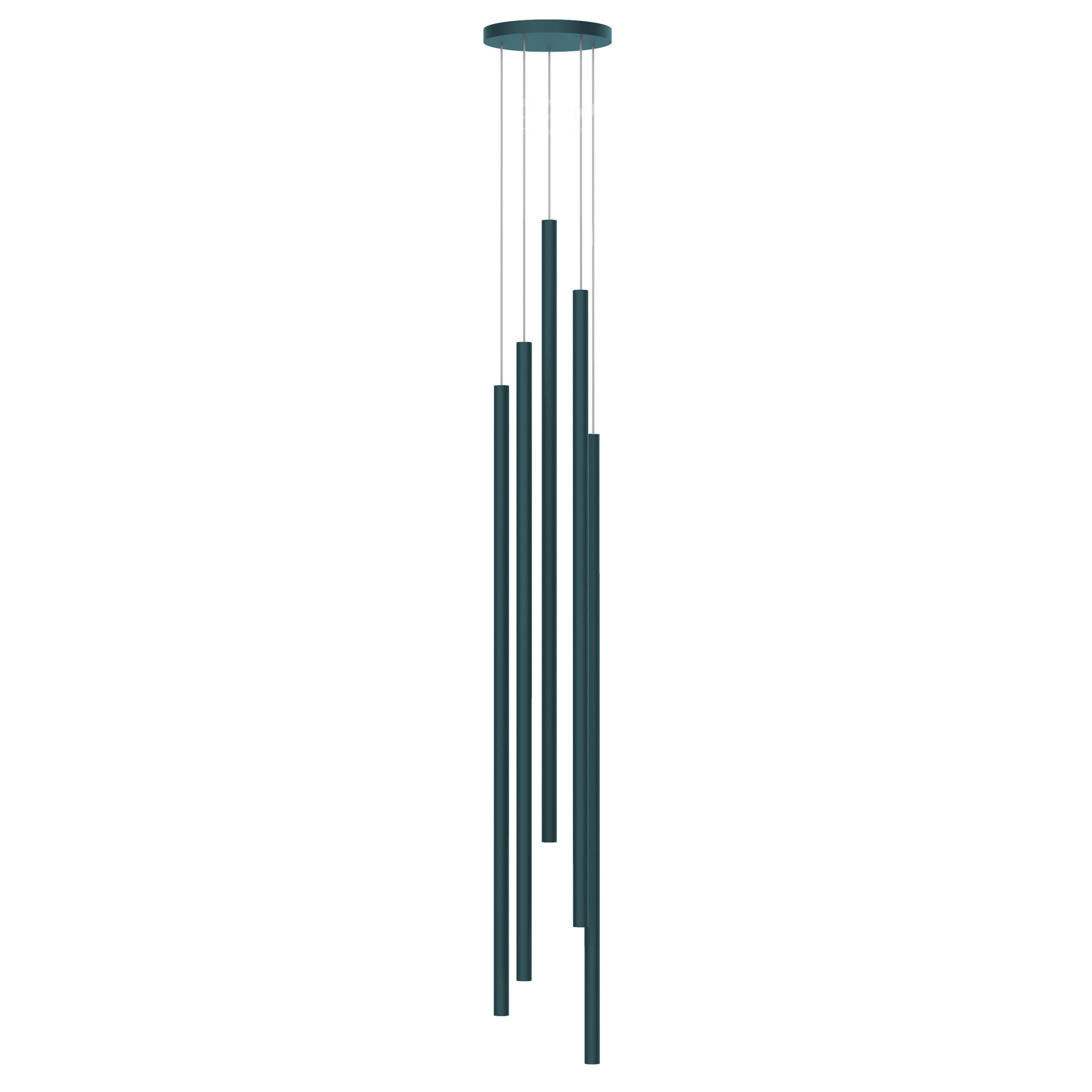 LED-HÄNGELEUCHTE - Blau, Metall (16/16/160cm) - Lumicom