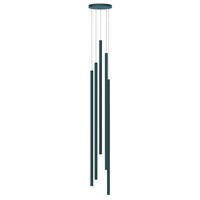 LED-HÄNGELEUCHTE - Blau, Metall (16/16/160cm) - Lumicom