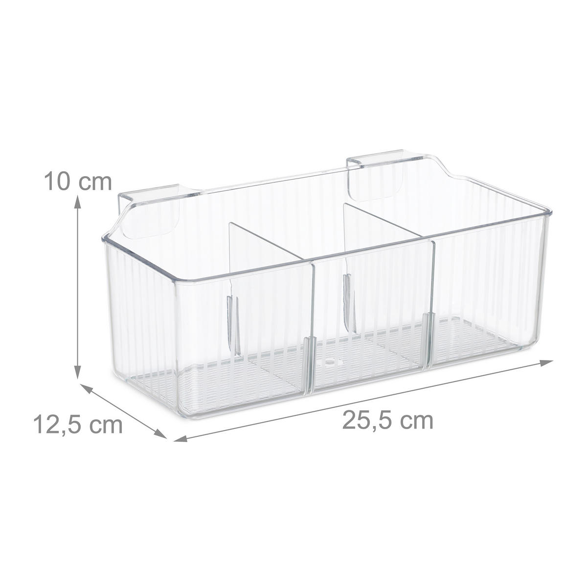 2XSCHRANKTÜR-ORGANIZER - Transparent, Kunststoff (25.5/10/12.5cm) - Relaxdays