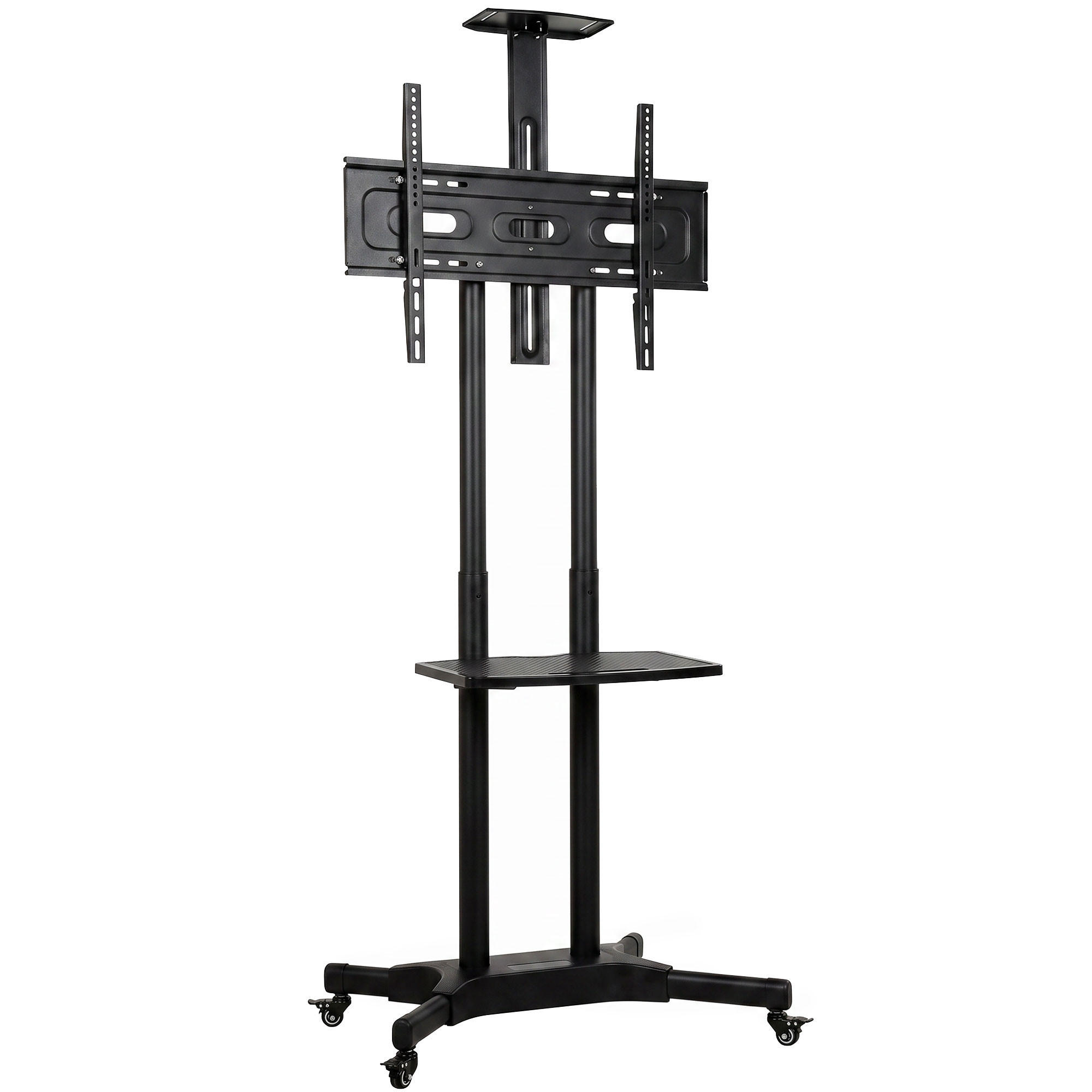 MOBILER-TV-STÄNDER Metall Schwarz - Schwarz, Metall (64.8/189/85.3cm) - HOMCOM
