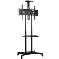 MOBILER-TV-STÄNDER Metall Schwarz - Schwarz, Metall (64.8/189/85.3cm) - HOMCOM