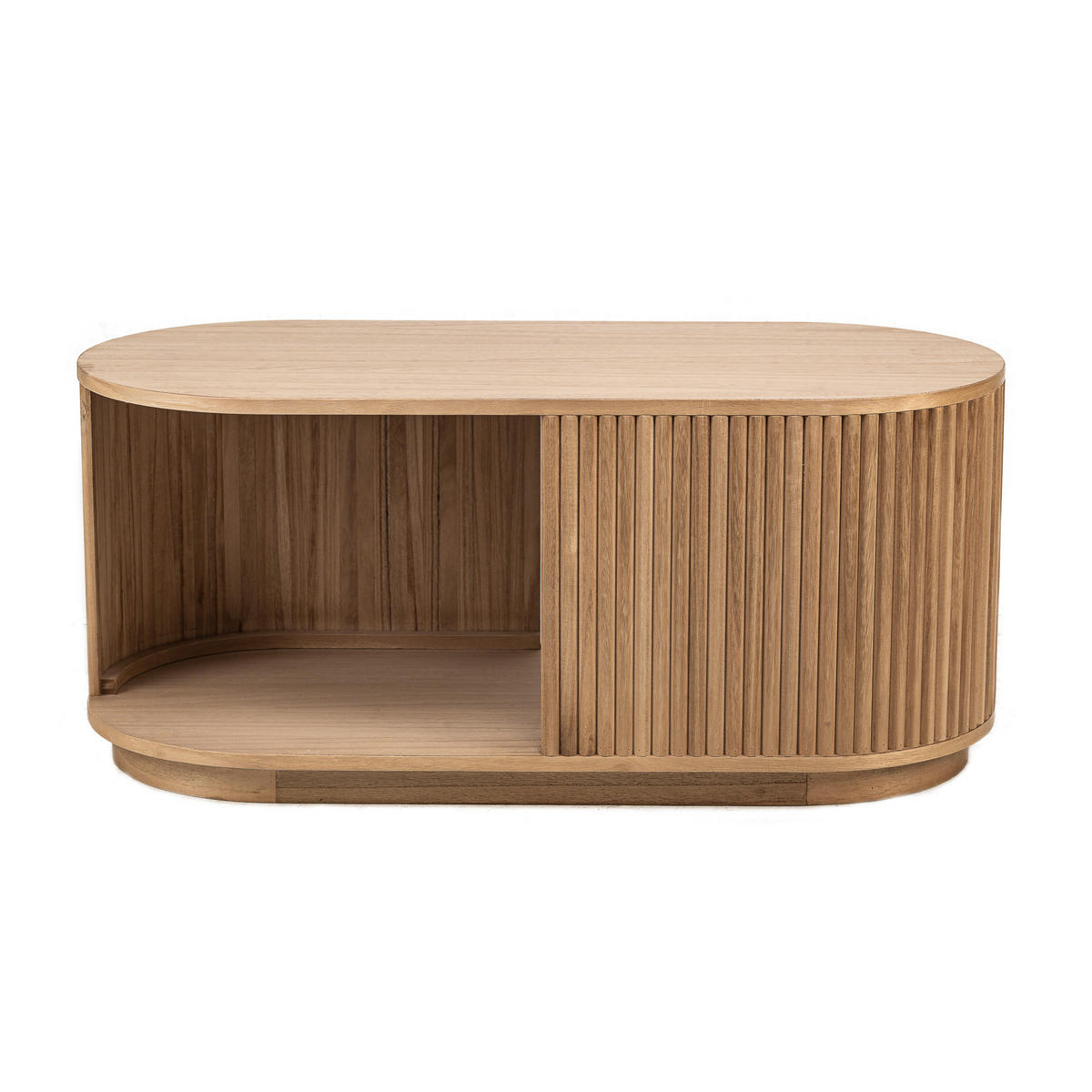 COUCHTISCH Rund Braun 90 x 40 x 40 cm - Braun, Holz (40/90/40cm) - Nordlys