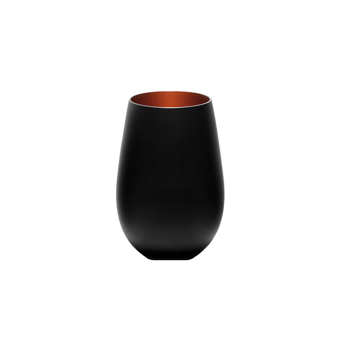 BECHER Elements Schwarz-Bronze 465 ml 6er Set - Schwarz/Bronzefarben, Glas (0.465L) - Stölzle Lausitz