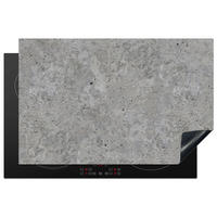 HERDABDECKPLATTE Beton - Schiefer - Grau - Struktur aus Beton Induktionsschutz 81.6x52.7 cm - Hellgrau, Kunststoff (81.6/52.7/0.2cm) - MuchoWow