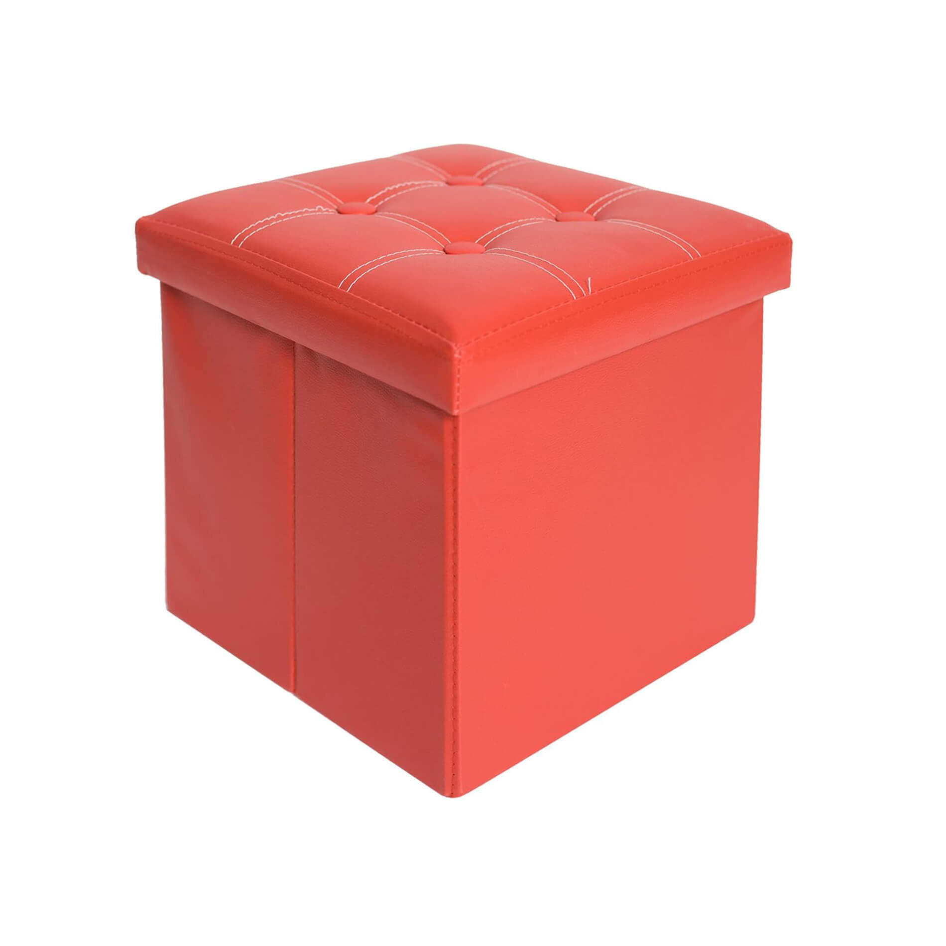 FUSSHOCKER Rot 30/30/30 cm - Rot, Textil (30/30/30cm) - Mobili Rebecca