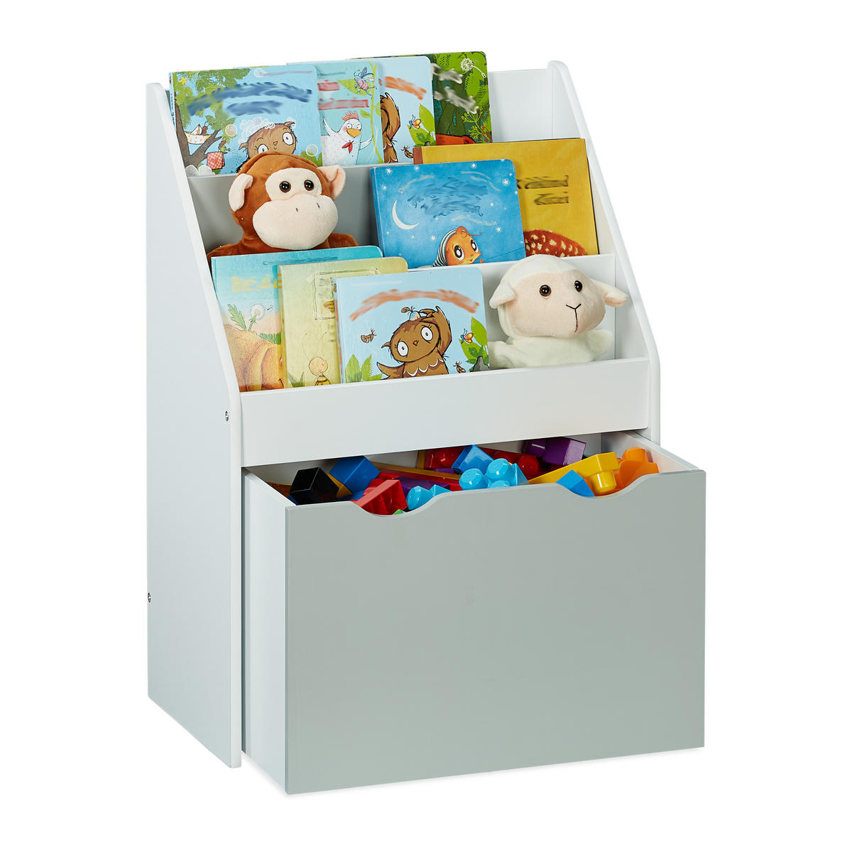 KINDERREGAL - Multicolor, Holzwerkstoff (50.5/70/28cm) - Relaxdays