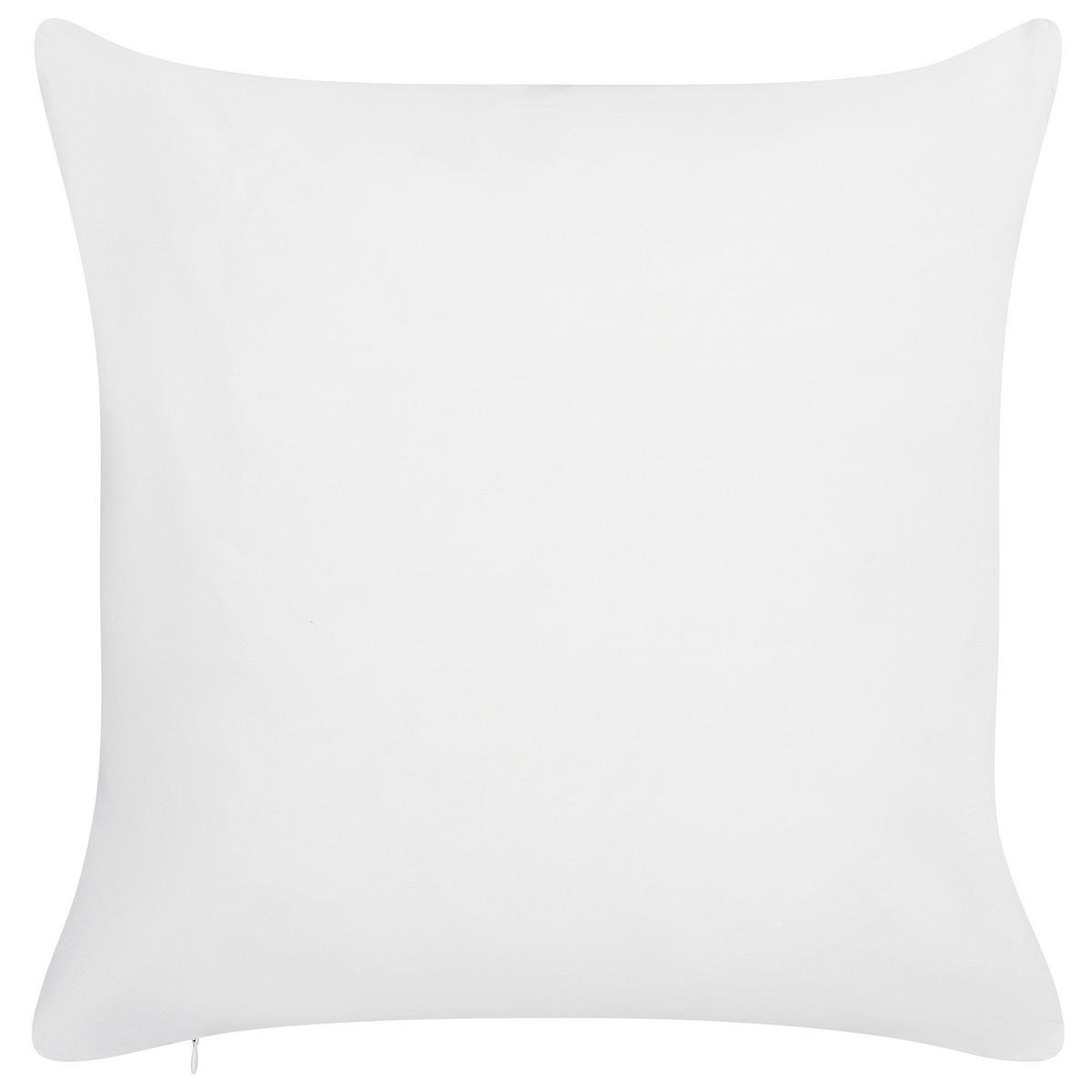 GARTENKISSEN 2er-Set Blattmotiv grün 45/45 cm Boissano - Hellgrün, Textil (45/45cm) - Beliani