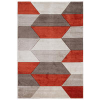 TEPPICH modern Flachgewebe PAVY Rot 160 x 230 cm - Rot, Textil (160/230cm) - Novatrend