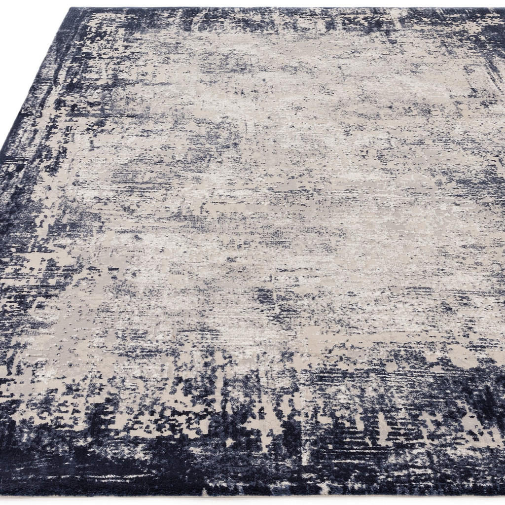Thumbnail - Kadima Design Teppich, Dunkelblau, Textil, Abstrakt, Rechteckig, 120x170 cm, pflegeleicht, Teppiche & Böden, Teppiche, M...