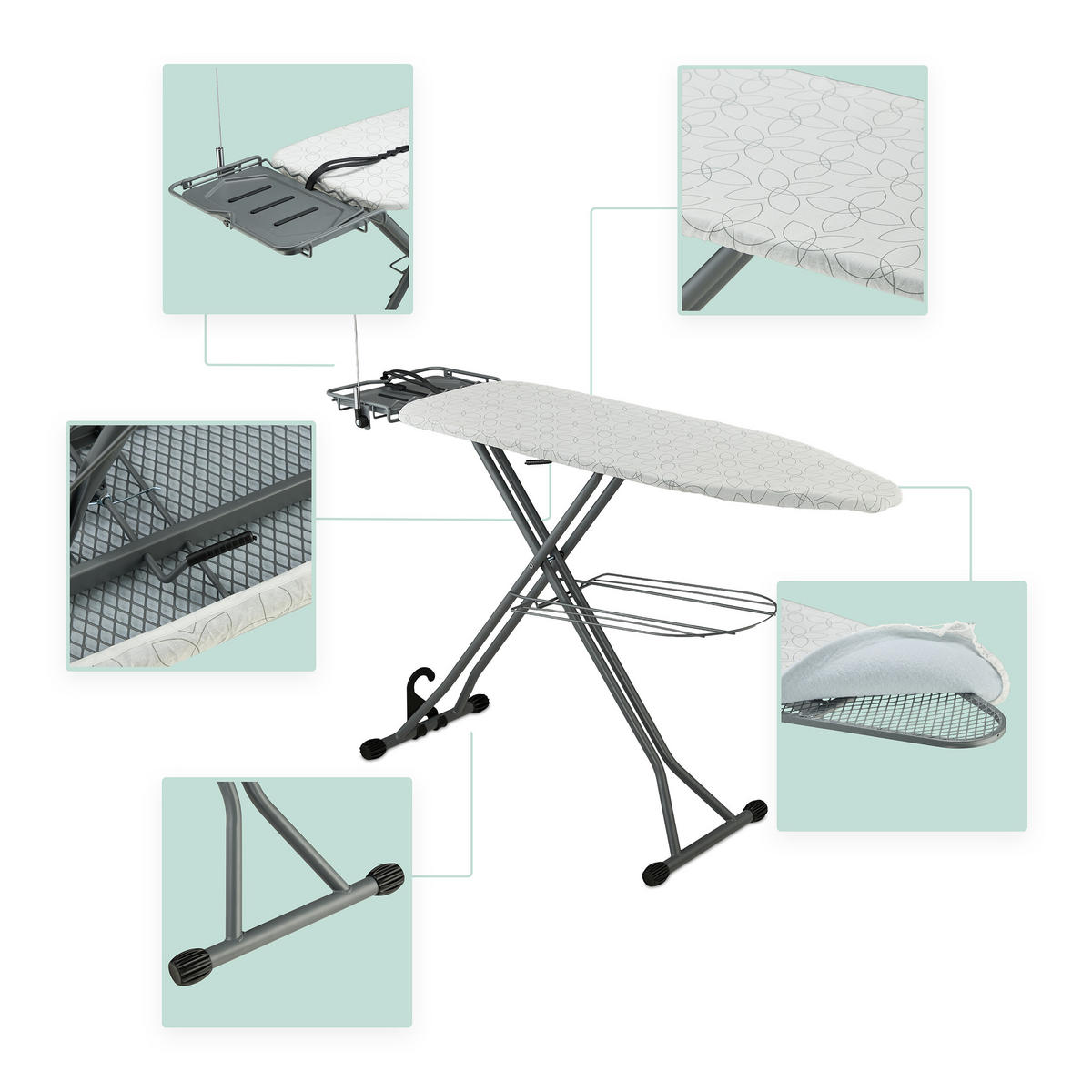 LIKALNA miza - večbarvno, kovina/umetna masa (137/39cm) - Relaxdays