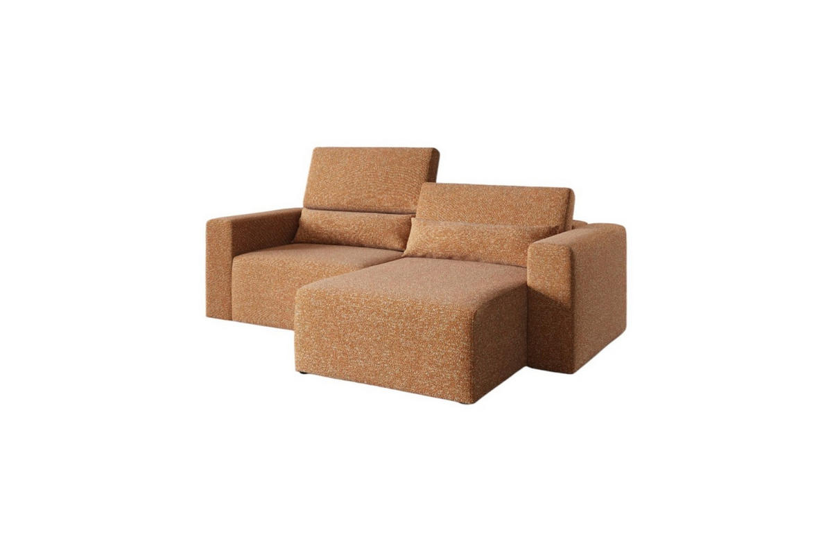ECKSOFA Modular Premium Kupferfarben - Schwarz/Kupferfarben, Holz/Holzwerkstoff (225/172cm) - Furnisell