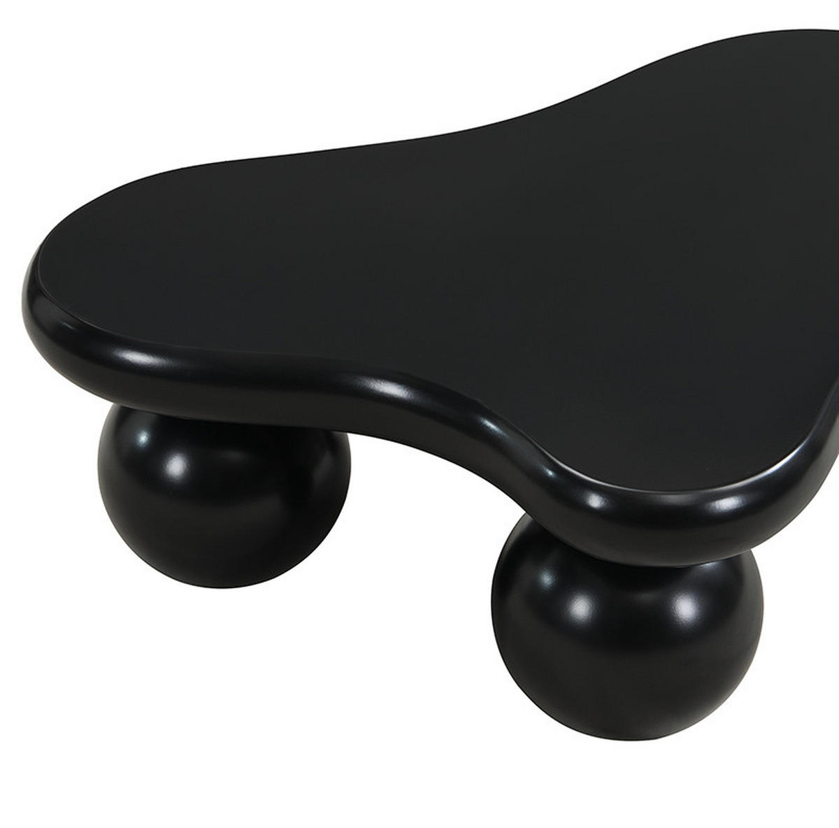 COUCHTISCH 95/62,5/32 cm in Schwarz mit LED-Beleuchtung im Wolkendesign - Schwarz, Holzwerkstoff (95/62.5/32cm) - Flora Grace