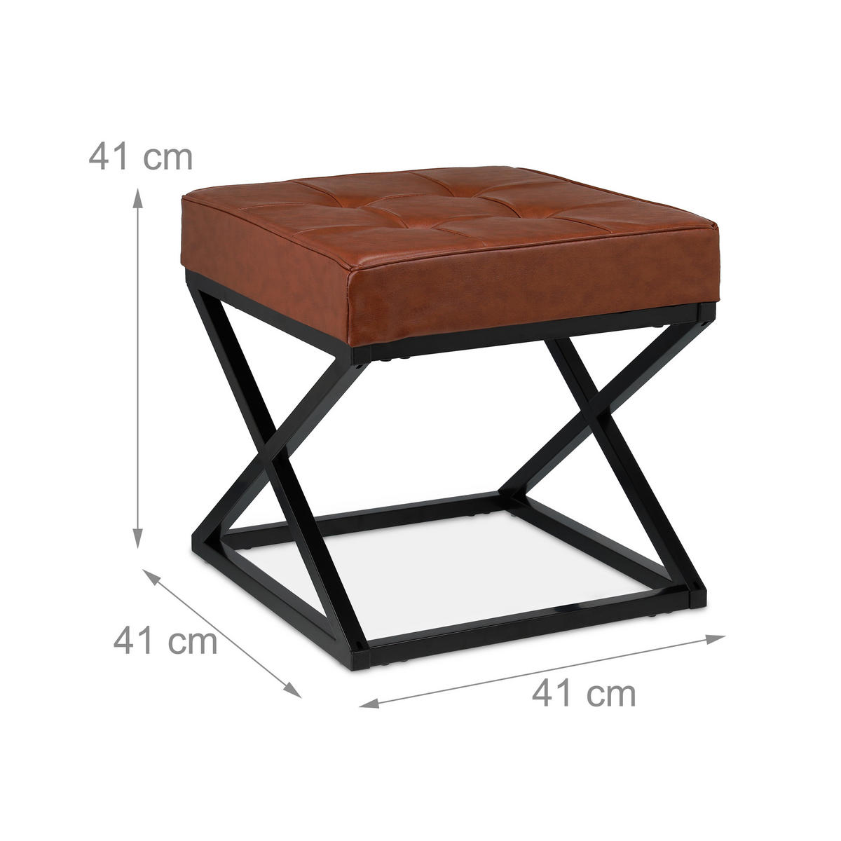 SITZHOCKER - Multicolor, Holzwerkstoff/Kunststoff (41/41/41cm) - Relaxdays