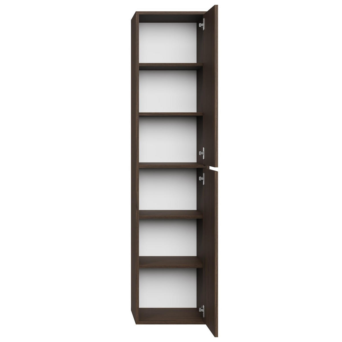 BADEZIMMERSCHRANK Mali mit 2 Türen Walnuss Braun - 38 x 33 x 160 cm - Walnussfarben, Holz (33/170/38cm) - Badplaats