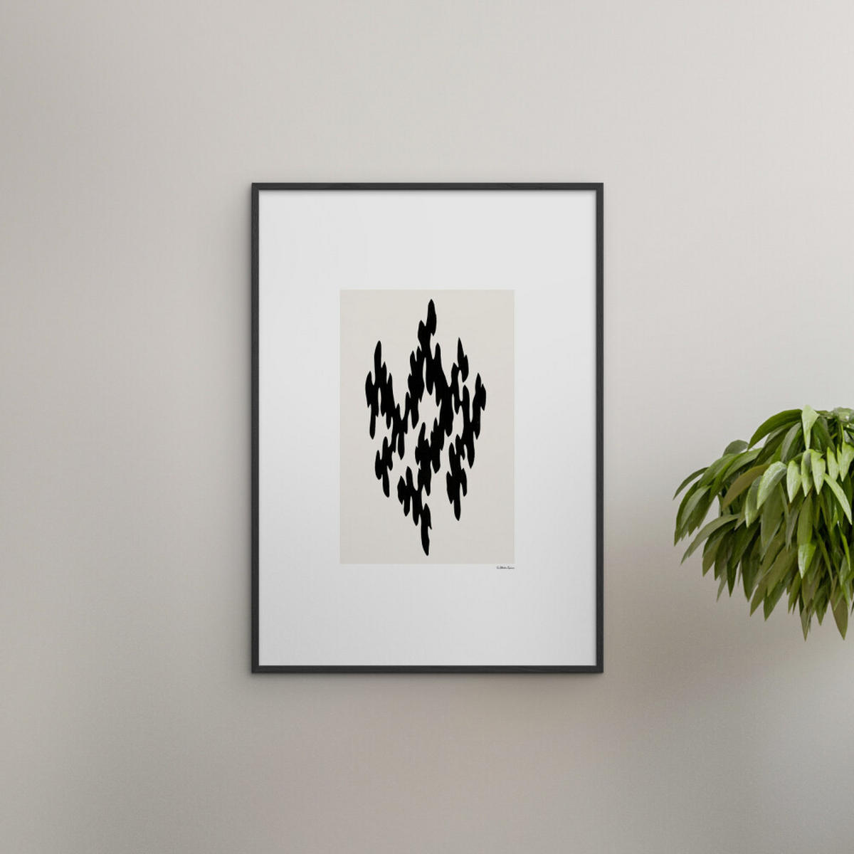 POSTER mit Rahmen Arch Atelier - La Collection Japonaise - 03 - Schwarz, Holz/Papier (70/100cm) - Poster&Frame