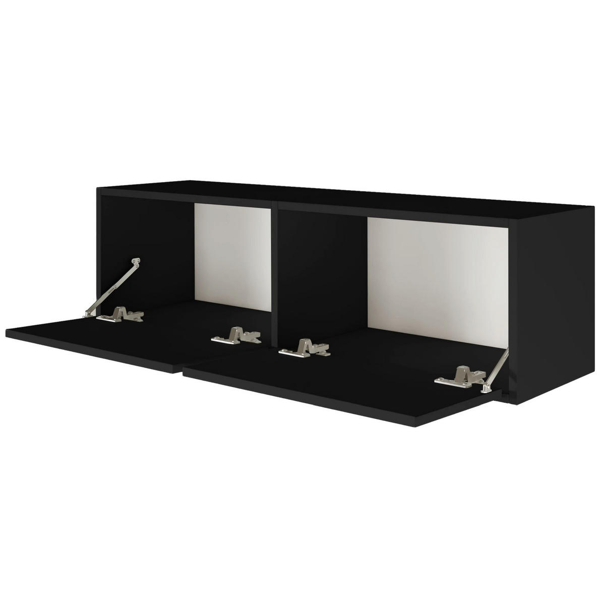 TV-LOWBOARD Framme hängend, 2 Klappen, Schwarz, 100/30/30 cm - Schwarz, Holzwerkstoff (100.6/30/30cm) - Selsey