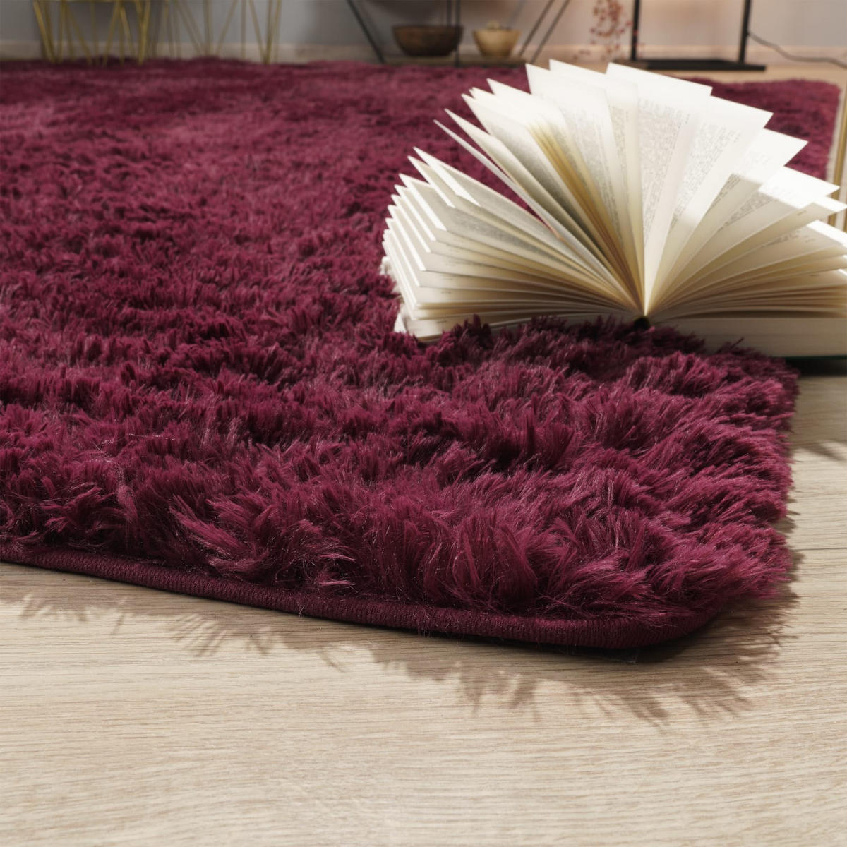 HOCHFLORTEPPICH Lila 60 x 100 cm - Lila, Kunststoff (60/100cm) - TT Home