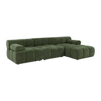MODULIERBARES Sofa - 5 Personen - stoff - grün Facivil - Grün, Kunststoff/Textil (282/70/156cm) - Vente-Unique