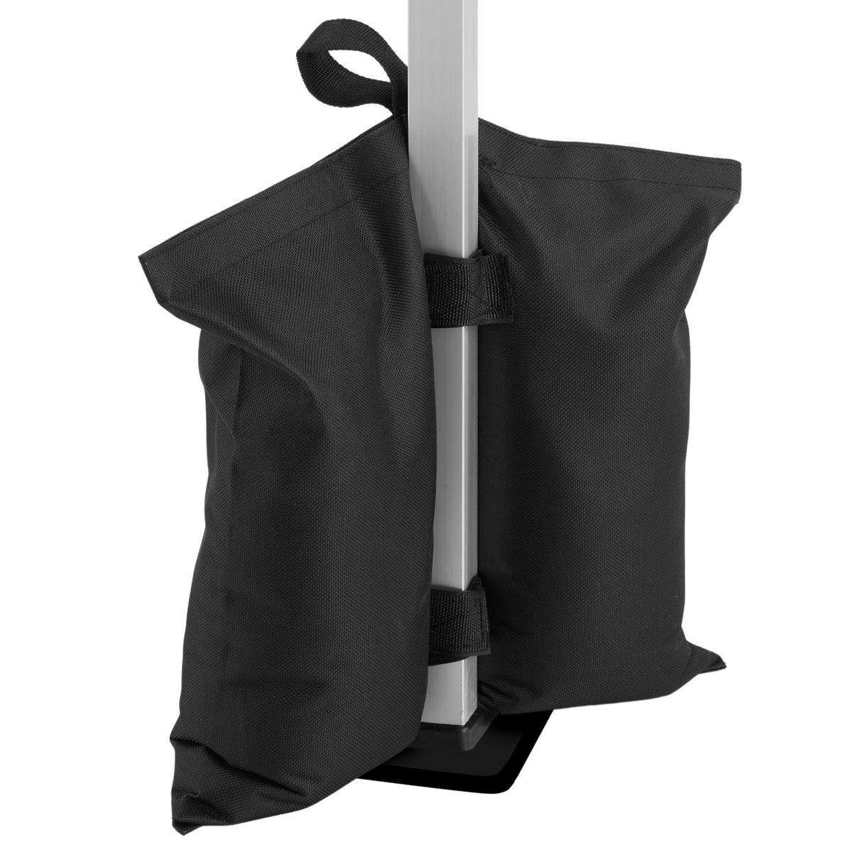 PAVILLON GEWICHTE 4er Set Saborra,vielfach verwendbar,schwarz - Schwarz, Kunststoff (0.5/33/36cm) - tectake