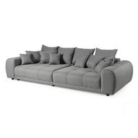 BIGSOFA Geflechtstoff 310x135x86 grau MIRELLA - Grau, Kunststoff (310/86/135cm) - Massivmoebel24