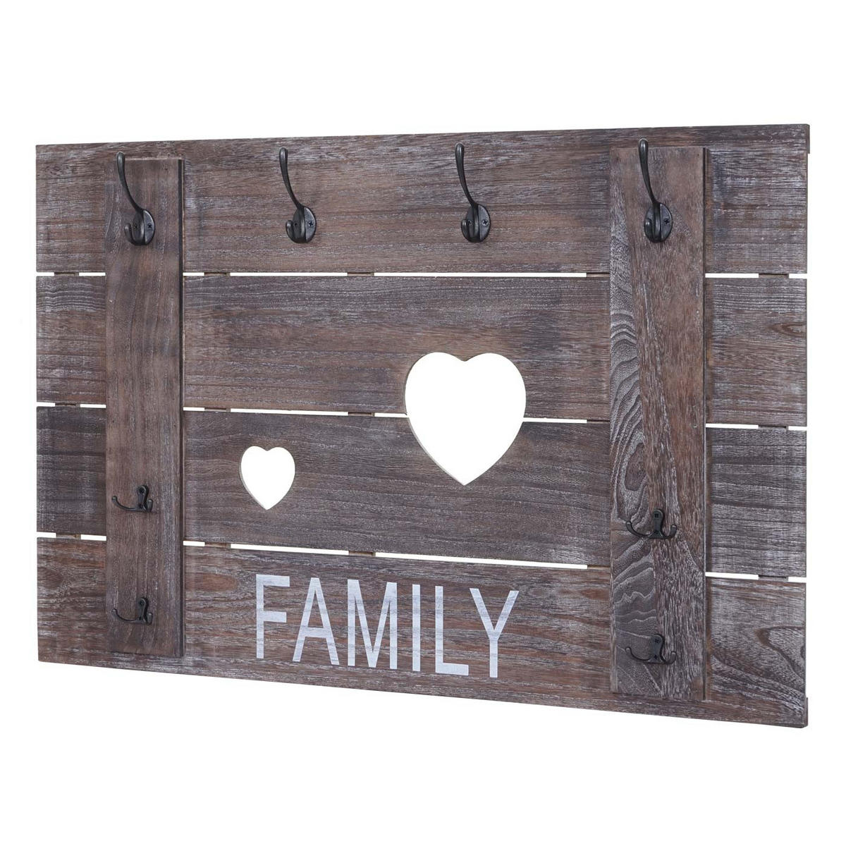 WANDGARDEROBE FAMILY SHABBY-LOOK Braun - Braun, Holz (90/60/3cm) - MCW