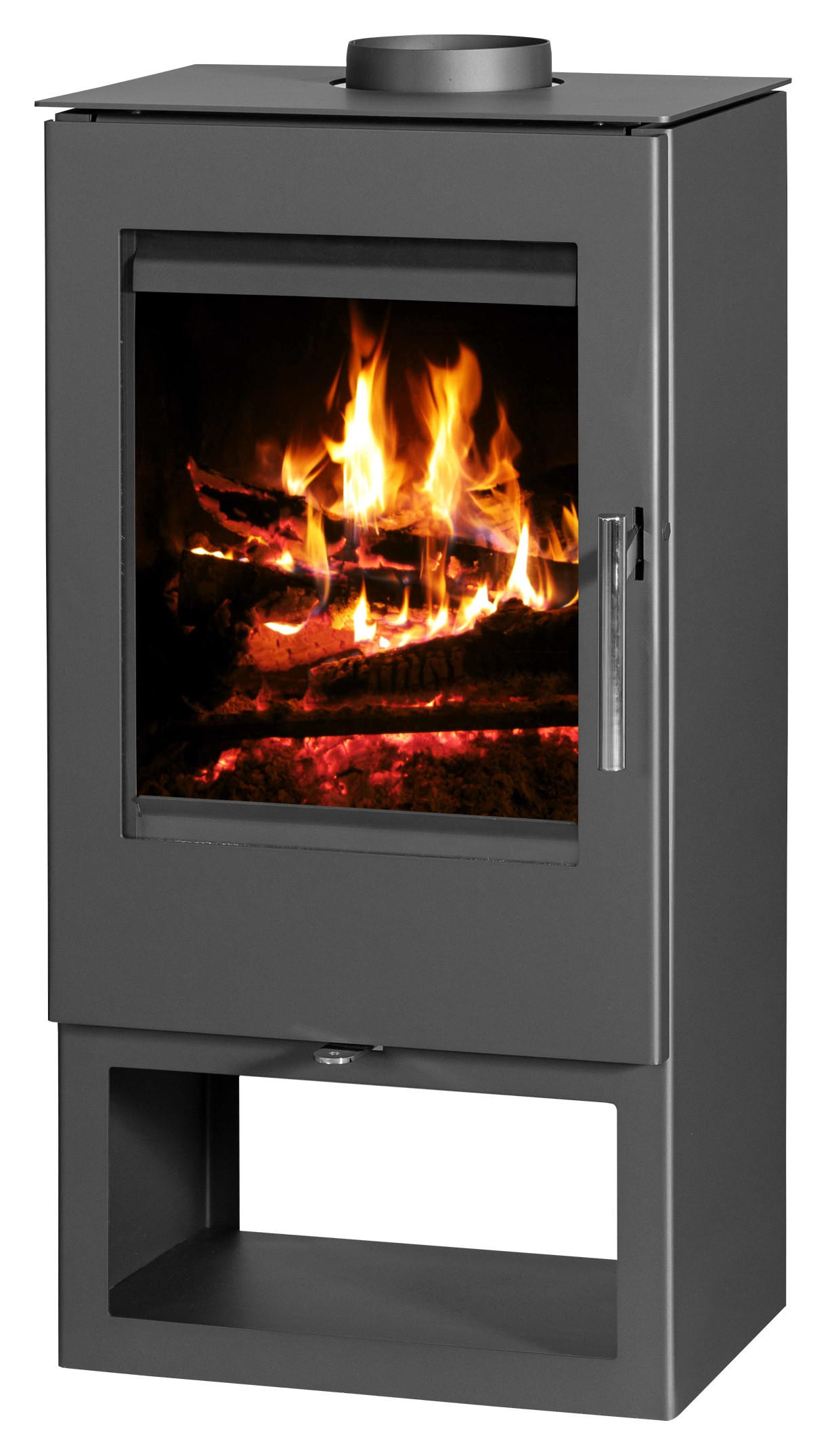 KAMINOFEN Conforto Toledo Stahl schwarz 7,1 kW - Schwarz, Kunststoff (80/175/120cm) - Conforto