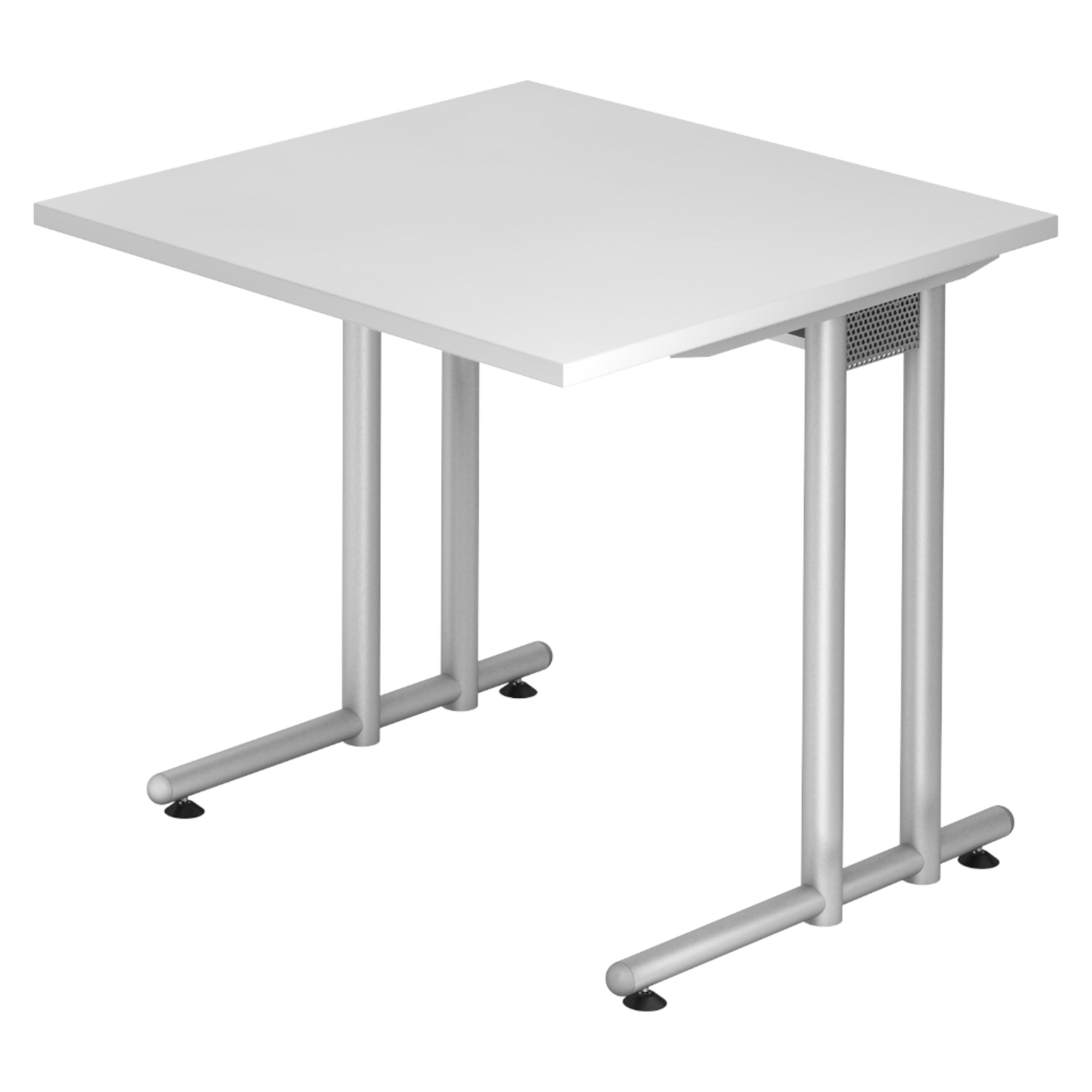 SCHREIBTISCH Serie-N 80/80/72 cm in Weiß - Weiß, Holzwerkstoff (80/80/72cm) - bümö