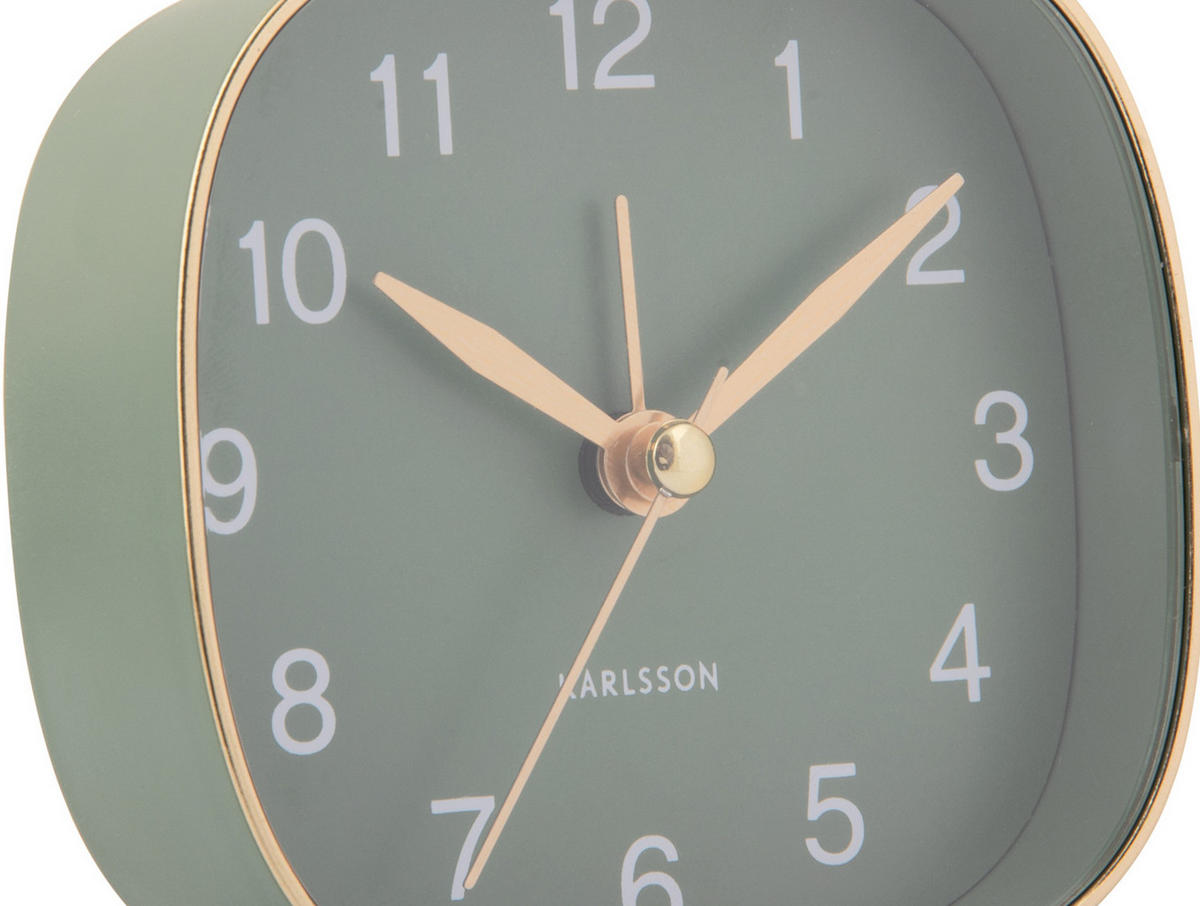 WECKER Travel 8.5/8.5/8.5 cm - Grün, Kunststoff (8.5/8.5/8.5cm) - Karlsson