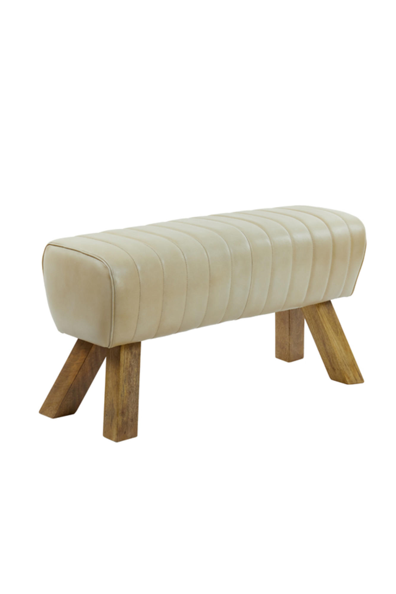 BANK Ramy Braun 90/31/46 cm - Hellbraun, Leder (31/46/90cm) - Light & Living