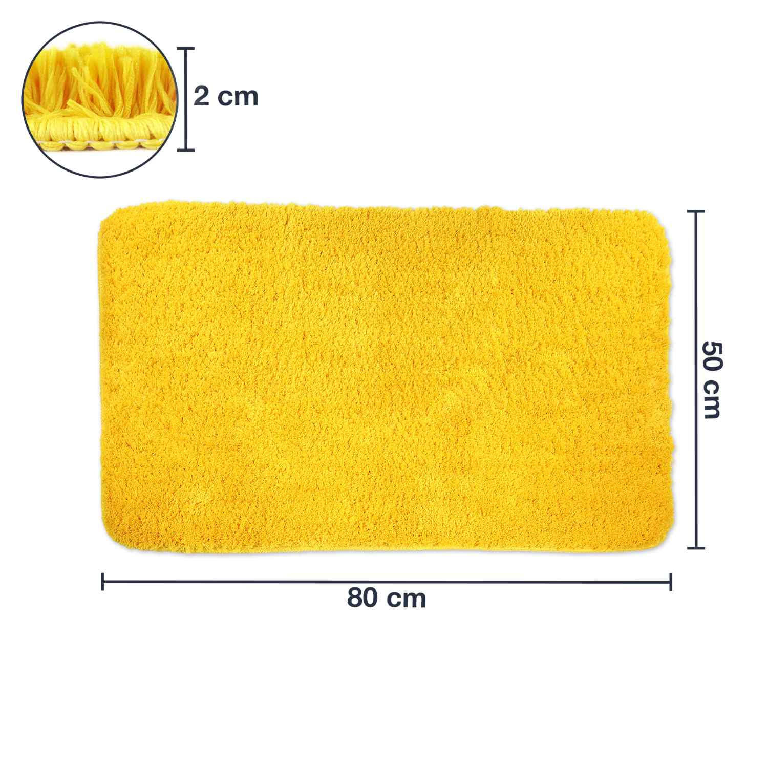 BADEMATTE Florenz - Gelb, Textil (50/80cm) - WohnDirect