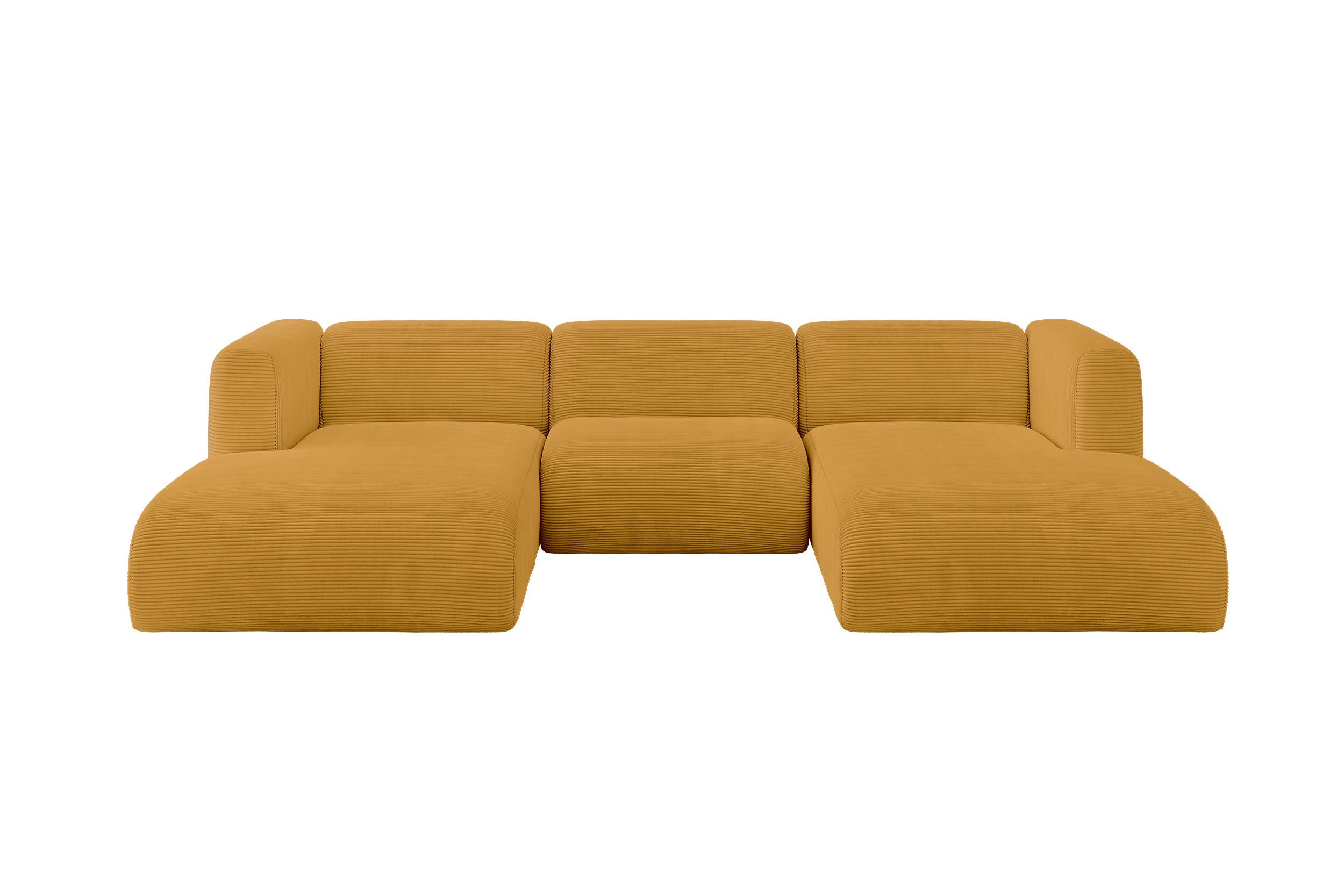 ALTDECOR SEDACÍ SOUPRAVA DO U MIRA-U1 317x179x70 Hořčicově žlutá Manšestr