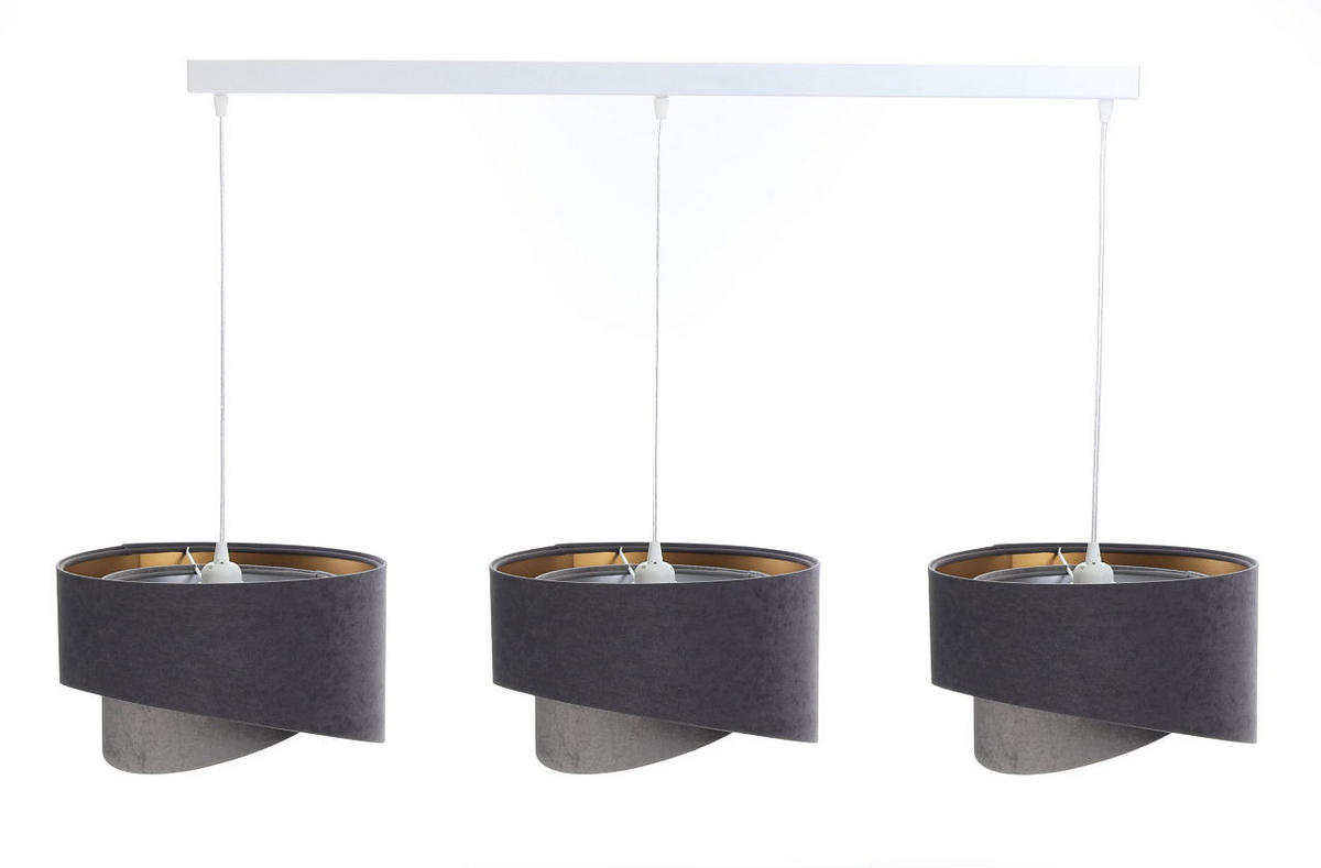 HÄNGELEUCHTE Grau 30/18 cm - Goldfarben/Grau, Kunststoff (30/0.3/18cm) - ONZENO