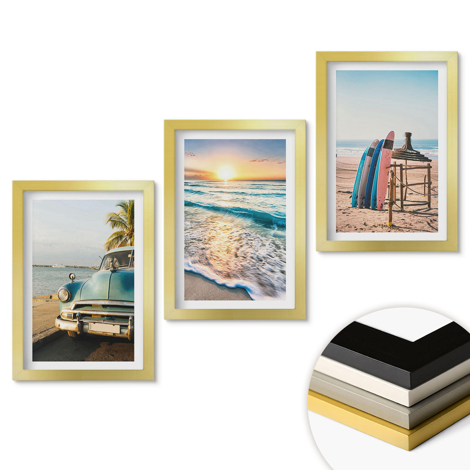 ArtPrintCave Wandbilder Gold 20x30 cm