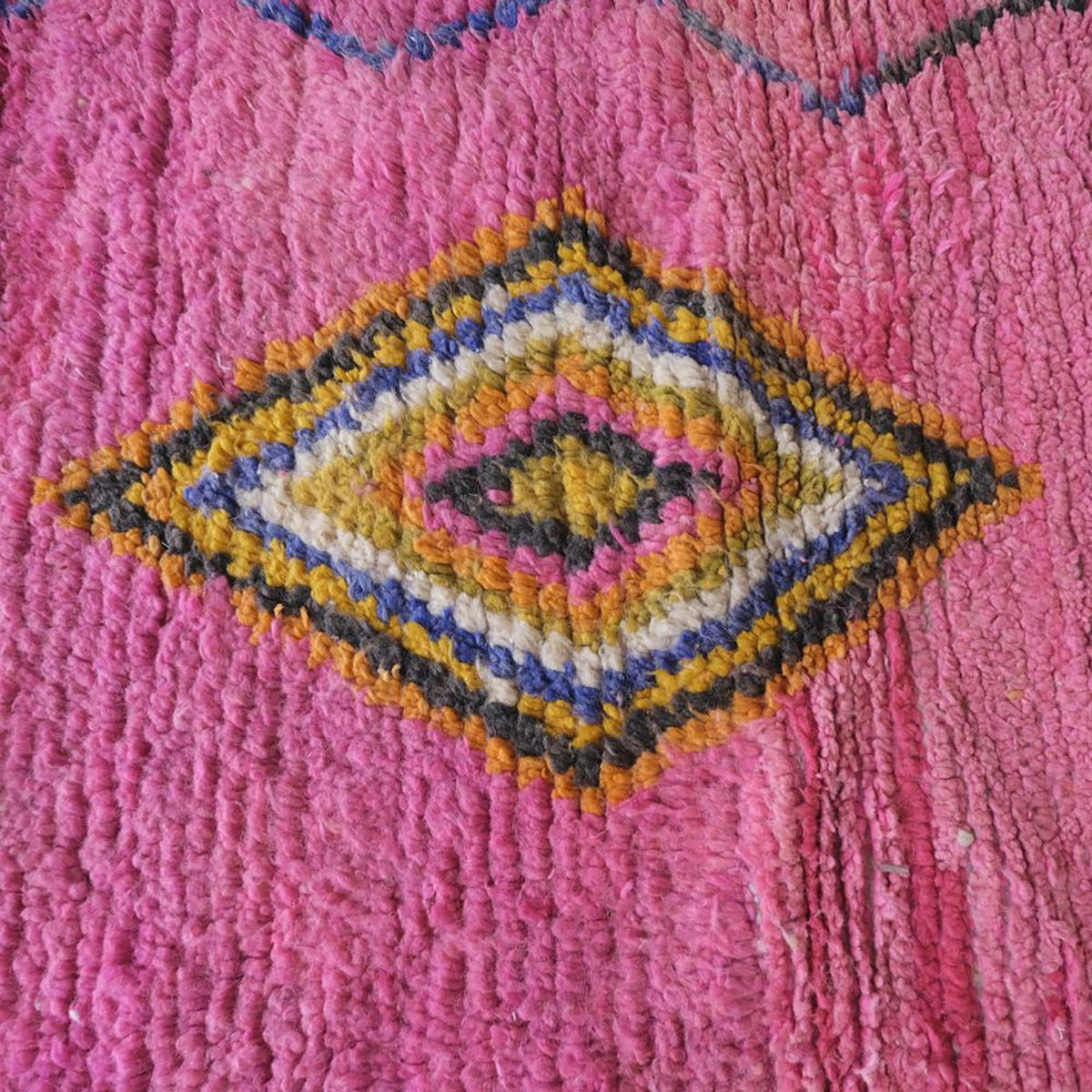 BERBERTEPPICH aus Marokko aus reiner Wolle rosa - Pink, Naturmaterialien (193/283cm) - AFK Living