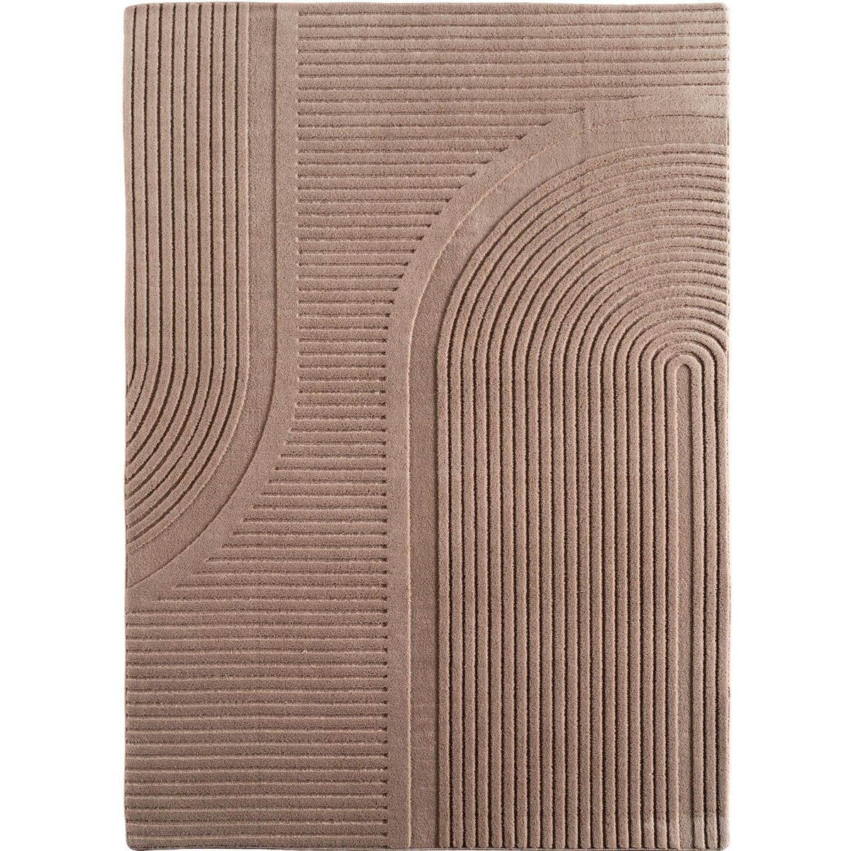 TEPPICH Kurzflor Boho Design Microfaser Baumwolle Schlafzimmer Beige Rechteckig 120x170 - Beige, Textil (120/170cm) - KADIMA DESIGN