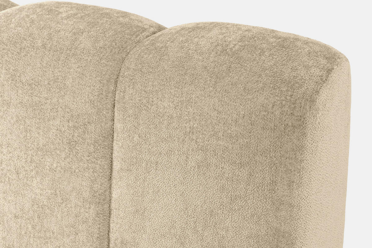 POLSTERBETT OLMIRA - Beige/Schwarz, Holz/Holzwerkstoff (162/203cm) - KONSIMO®