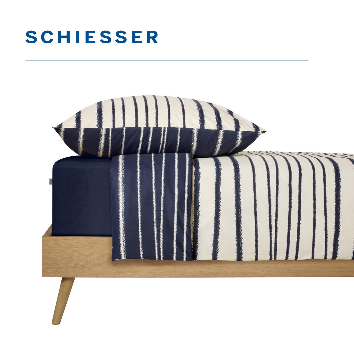BETTWÄSCHESET Wesley - Renforcé - 2-teilig - 135x200 cm - Blau - Blau, Textil (135/200cm) - SCHIESSER