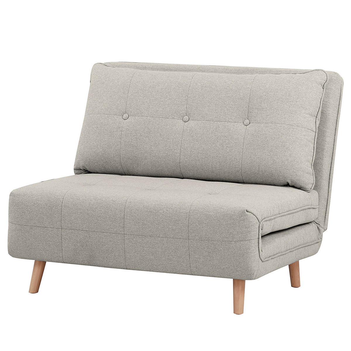 SCHLAFSESSEL - Kiefer, Grau, 102/81/87 cm - Buchefarben/Hellgrau, Holz/Buchenholz (102/81/87cm) - home24