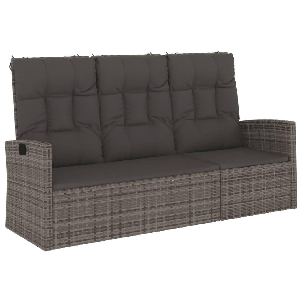 furnicato Gartenbank Grau 62x95x173 cm