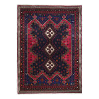 TEPPICH Afshar Blau 242/174 cm Schurwolle - Blau, Textil (174/242cm) - Looma