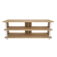 TV Board Pueblo Eiche Weiß - Eichefarben/Weiß, Holzwerkstoff (120/47/45cm) - Decorotika