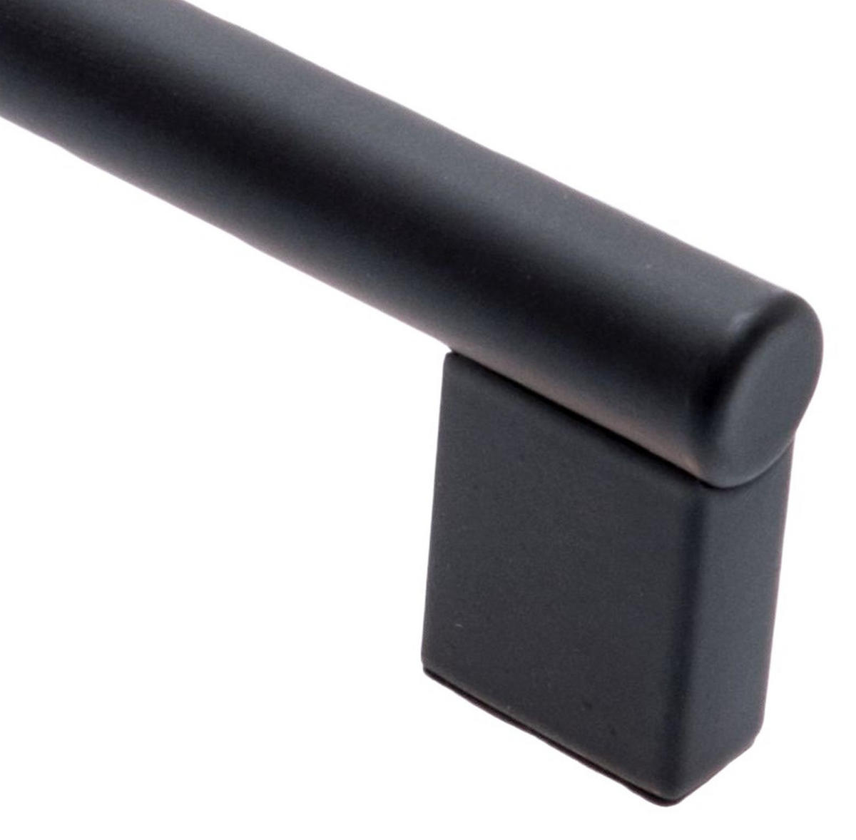 MÖBELGRIFF BA 128mm, Küchengriff schwarz matt, Griffstange Ø 12mm - Schwarz, Metall (1.2/3.4/15cm)