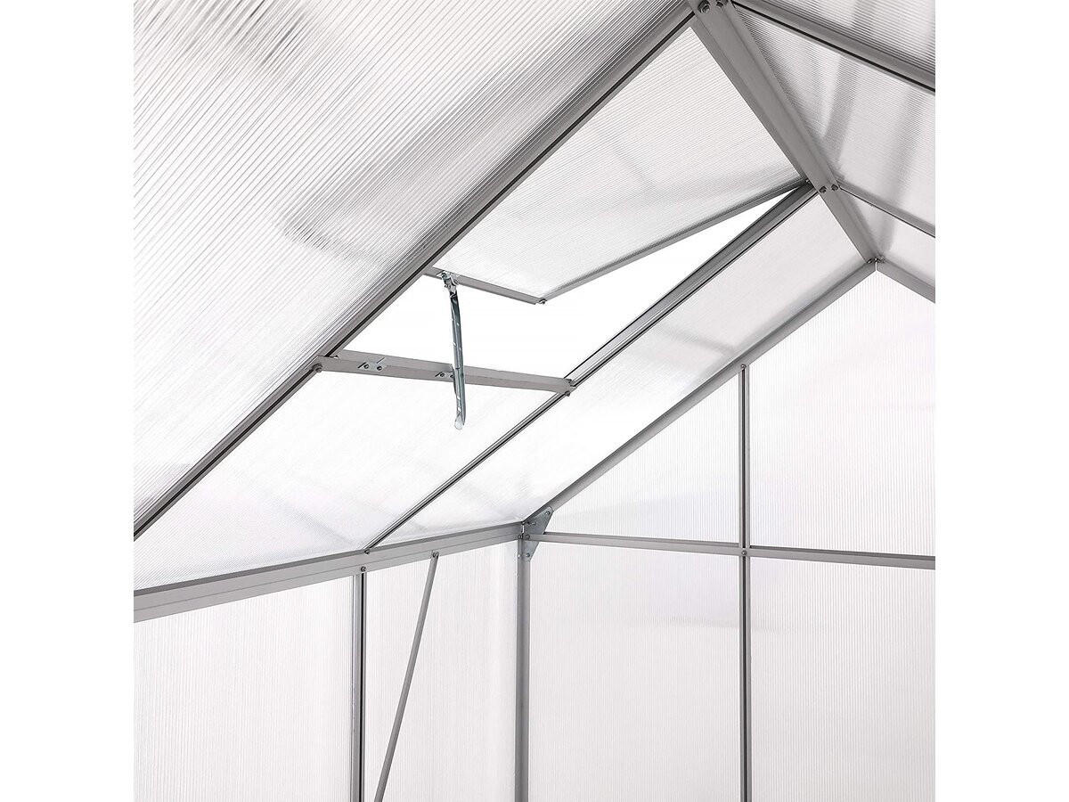 GEWÄCHSHAUS POLYCARBONAT basilic Grau - Grau, Metall (190/195/310cm) - Habitat Garten