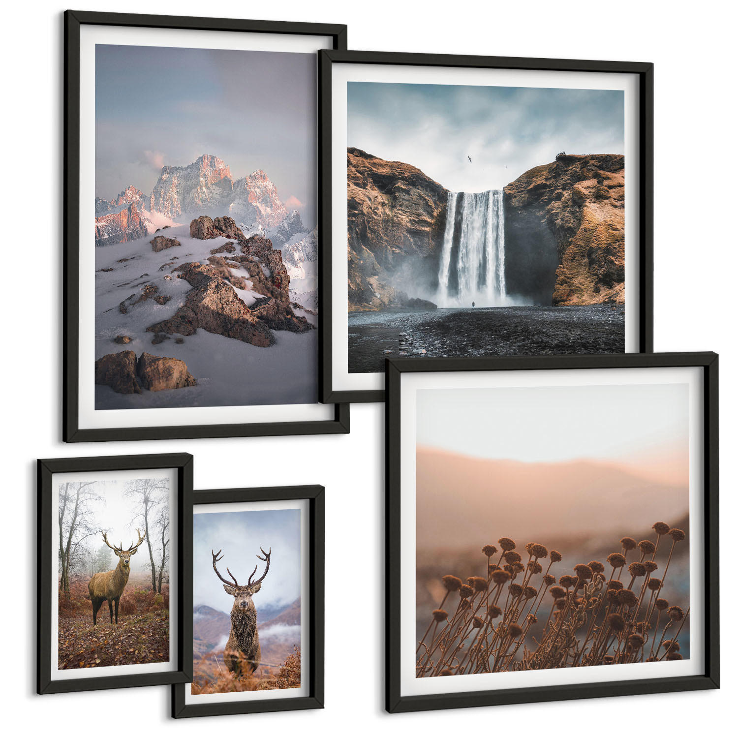Tulup Bilder Schwarz 40x60 cm